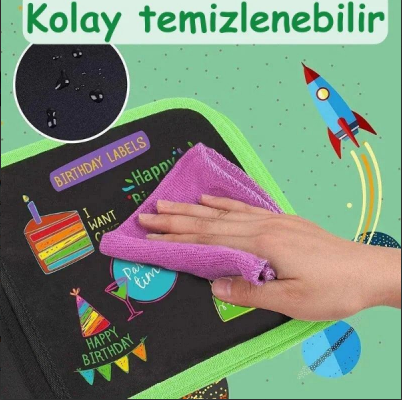 Temizlenebilir Temizlenebilir Renkli Çizim Defteri