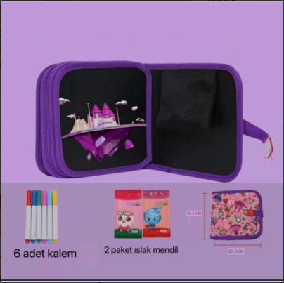 Temizlenebilir Temizlenebilir Renkli Çizim Defteri