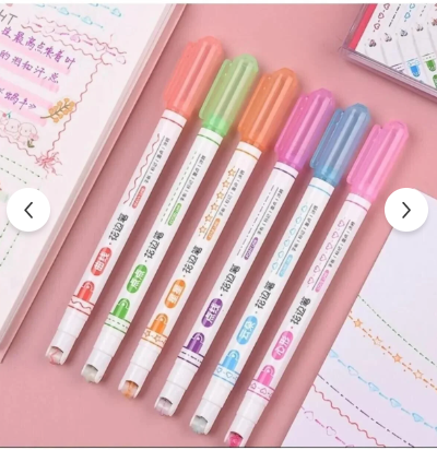 Desenli Silindir 6 Şekilli Çizim Kalemi 6'lı Set